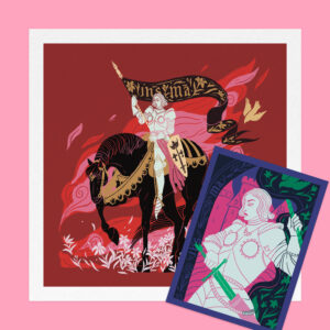 PACK JEANNE D'ARC / PRINT - 18x18CM + CARTE POSTALE - 10,5x14,8CM