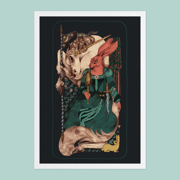 DAME À LA LICORNE - 21X29,7CM