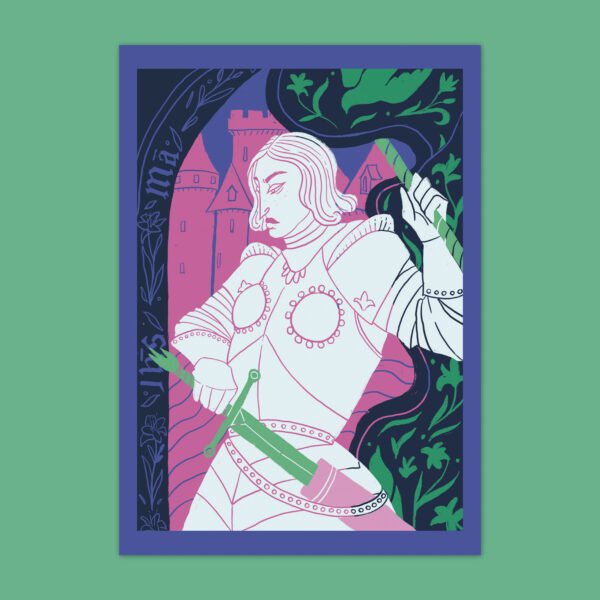 PACK JEANNE D'ARC / PRINT - 18x18CM + CARTE POSTALE - 10,5x14,8CM – Image 4